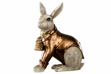 Kanin med frakk - bronse